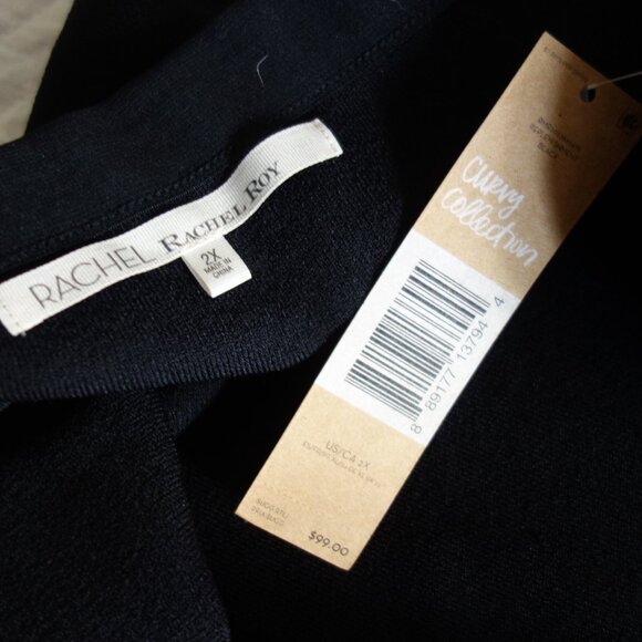 NWT $99 RACHEL ROY Pull-On Stretchy Pencil Black Skirt – Curvy Collection 2X - Picture 5 of 6